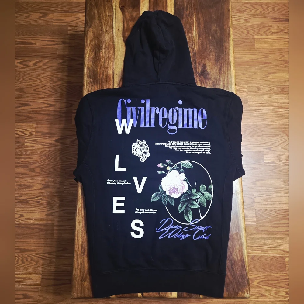 Darc Sport/Civil Regime Collab Black Hoodie - Picture 2 of 10